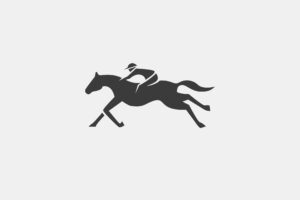 Illustration,vector,graphic,of,race,horse,,,horse,rider,silhouette,